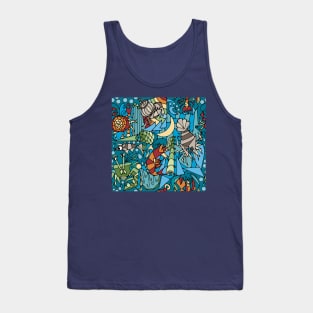 Cubist Crustacean Critters Tank Top